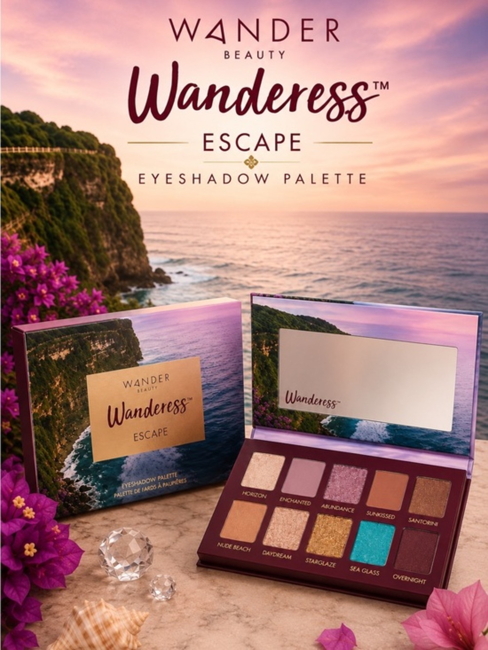 🌅 Wander Beauty Wanderess Escape Eyeshadow Palette | 10 Shade NIB
